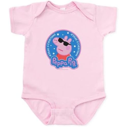 CafePress Peppa Pig Attitude is Everything Body Suit Cute Infant Bodysuit Baby Romper