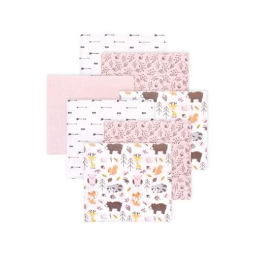 Little Treasure Hudson Baby Girls Cotton Poly Flannel Receiving Blankets Multipack, Pink Pinecone, 30x30 inches