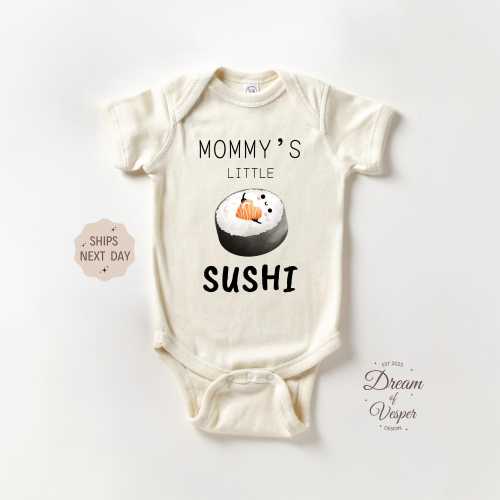 Mommy’s Little Sushi Baby Onesie®, Funny Sushi Lover Outfit, Cute Foodie Baby Bodysuit, Adorable Newborn Gift, Asian Cuisine Baby Clothes