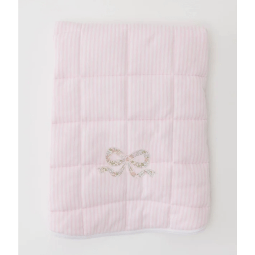 Tummy Time Mat - Liberty Bow on Pink Mat