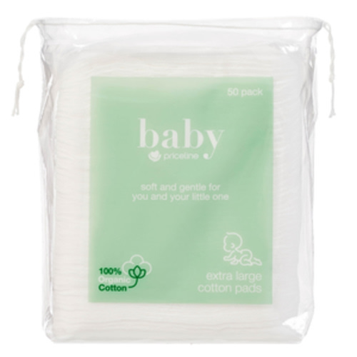 Priceline Baby Extra Large Cotton Pads 50 Pack