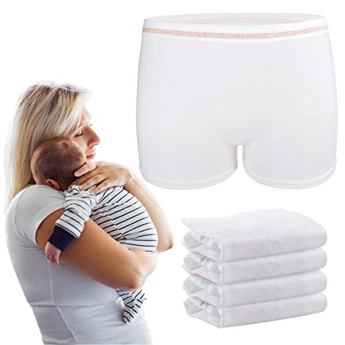 4 Pack Mesh Panties Postpartum Hospital Mesh Underwear Postpartum Disposable Postpartum Underwear Hospital Underwear