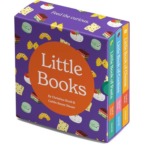 Little Books Culinary Collection Future Foodie 3 Board Book Box Set Pasta Cookies Cheese Phonics and Rhymes Baby Shower Gift 0-12 Months Toddler Book Ages 1-4 Years