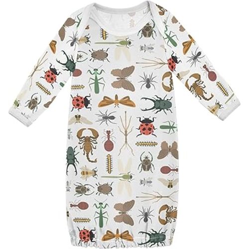 Baby Boy Girl Sleeper Gown Cotton Nightgowns Clothes