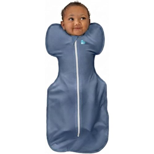 Love to Dream Swaddle UP, Baby Sleep Sack, Self-Soothing Swaddles for Newborns, Improves Sleep, Secure Fit Helps Calm Startle Reflex, New Born Essentials for Baby, 5-8.5 lbs, Denim