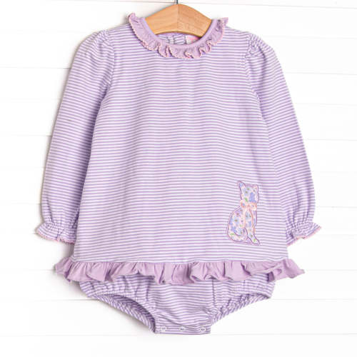Puurfect Petals Applique Skirted Bubble, Purple – Stitchy Fish