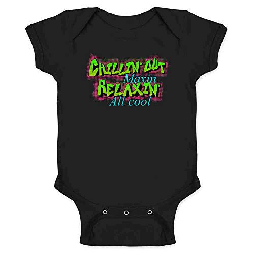 Pop Threads Chillin Out Maxin Relaxin All Cool 90s Retro Neon Baby Toddler Kids Girl Boy T-Shirt