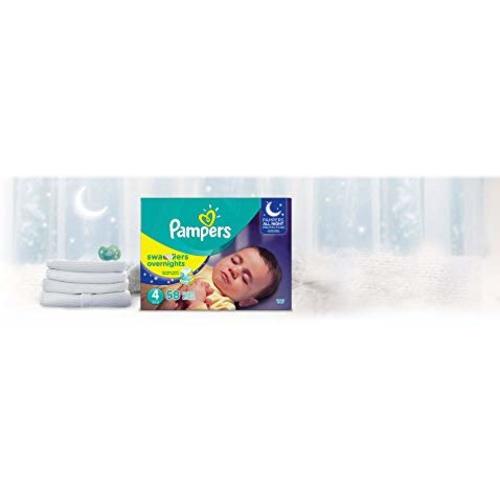 Diapers Size 4, 58 Count - Pampers Swaddlers Overnights Disposable Baby Diapers, Super Pack