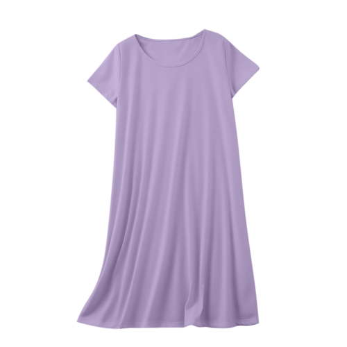 Jgppe Women's Cotton Nightgowns Lightweight Knit Short Sleeve Floral Printed Comfy Nightgown Tshirt Dress Sleepwear