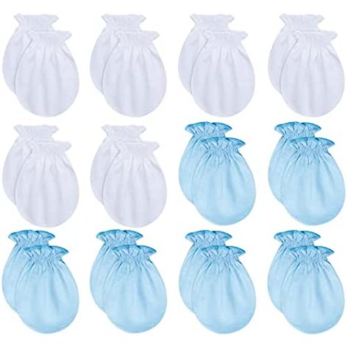 RATIVE No Scratch Mittens and Hats 100% Cotton for Newborn Baby 0-6 Months Boys Girls