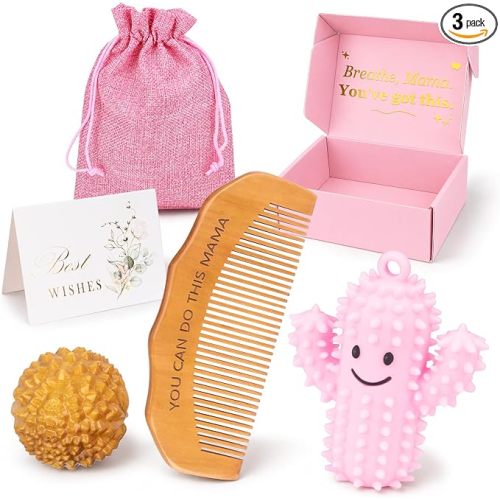 Labor Comfort Kit with Labor Comb, Massage Ball, Cactus Grip & Gift Box