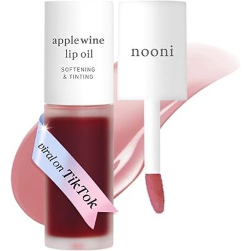 NOONI Korean Lip Oil - Applewine | Long-Lasting, Moisturizing, Plumping, Revitalizing for Dry Lips, Waterproof, No Peel Off, Hydrating, Stocking Stuffers, Gifts For Women, 0.12 FL Oz