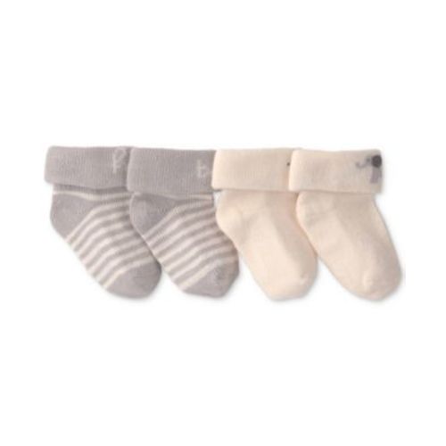 Baby Boys' or Baby Girls' Hello Baby Foldover Socks, 2-Pack