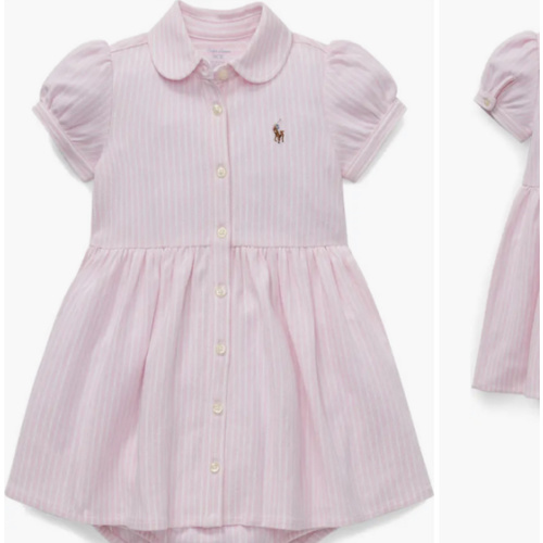 Oxford Stripe Cotton Piqué Dress & Bloomers (Women) | Nordstrom