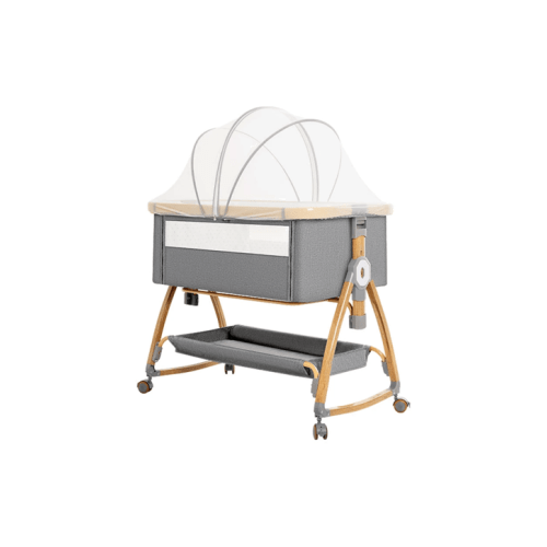 PlayPals 3-in-1 Baby Cot Crib Bed Bassinet Bedside Sleeper Portable Foldable - Multi