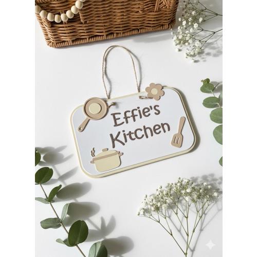 Personalized Play Kitchen Sign: 3D Printed Kids' Kitchen Decor