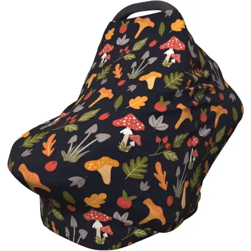 Mushroom Baby Car Seat Covers Multi-use Carseat Canopy for Boys and Girls Stretchy Infant Carseat Cover Shower Gifts