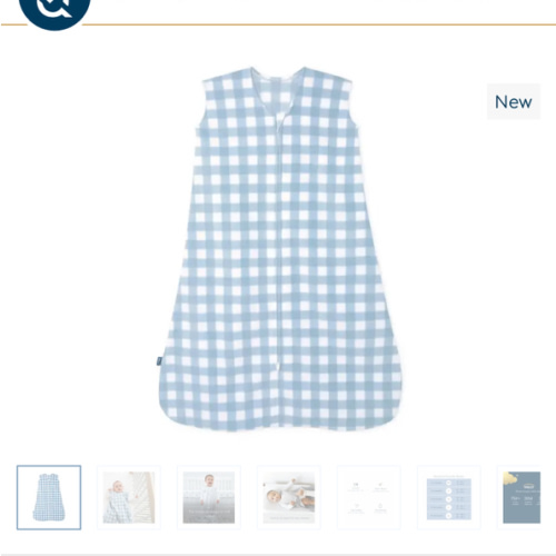 Tan Gingham Micro-Fleece Sleep Sack | HALO