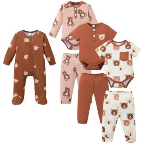 Jecson Baby Boy Outfits Baby Boy Clothes Soft Stretch Newborn Outfit 0M-12M