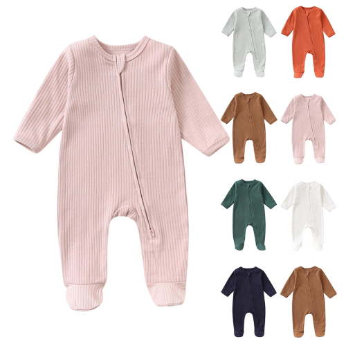 Bovxnpu Fall Winter Newborn Bodysuit, Infant Footed Pajamas Footie, Children's Long Sleeved Long Crawling Clothes born Jumpsuit With Zipper Foot Bag Fart Bag Crawling Clothes Pajama