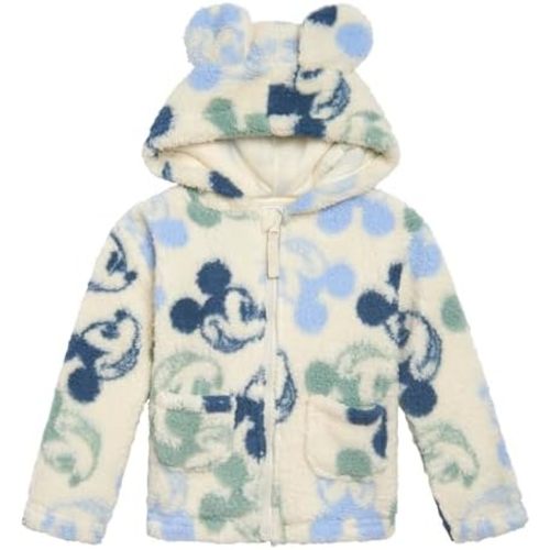 Disney Minnie Mouse Mickey Winnie the Pooh Cozy Sherpa Zip Up Cosplay Hoodie Newborn to Toddler Sizes (0-3 Months - 5T)
