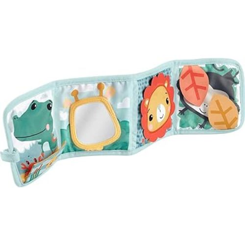 Fisher-Price Baby Toy Fold & Play Activity Panel, 4-Sided Repositionable for Tummy Time Sensory Developmental Play Newborns Ages 0+ Months