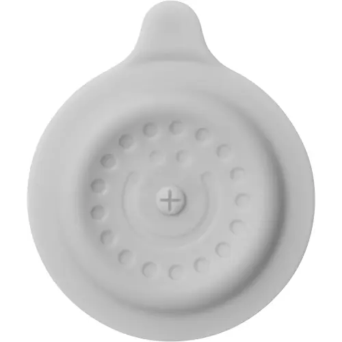 Ubbi Bathtub Drain Cover, Silicone Drain Stopper with Suction, Baby Bath Time Accessory, Gray