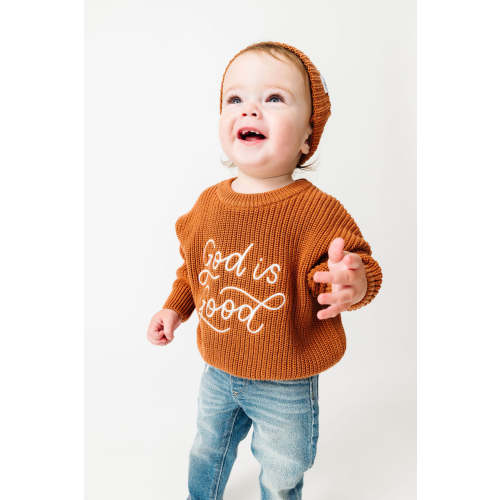 Baby God is Good Knit Sweater & Hat Organic Cotton – Holy Pals
