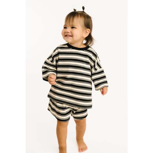 Midnight Stripe Slouchy Set
