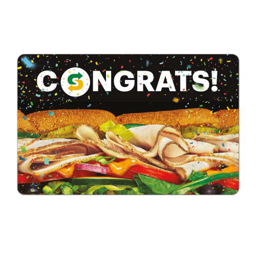 Subway $25 Congrats eGift Card [Email Delivery]