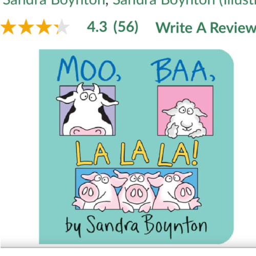 Moo, Baa, La La La! by Sandra Boynton, Board Book | Barnes & Noble®