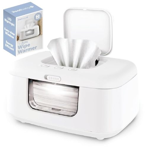 Jool Baby TinyBums Baby Wipe Warmer & Dispenser with LED Changing Light & On/Off Switch (Gray)