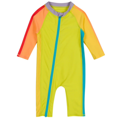 Sunsuit 0-6 mo - Long Sleeve Romper Swimsuit | "Color Pop"