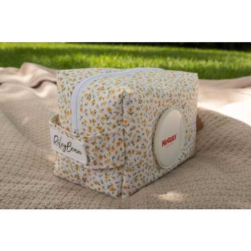 Yellow Floral Diaper Bag Clutch