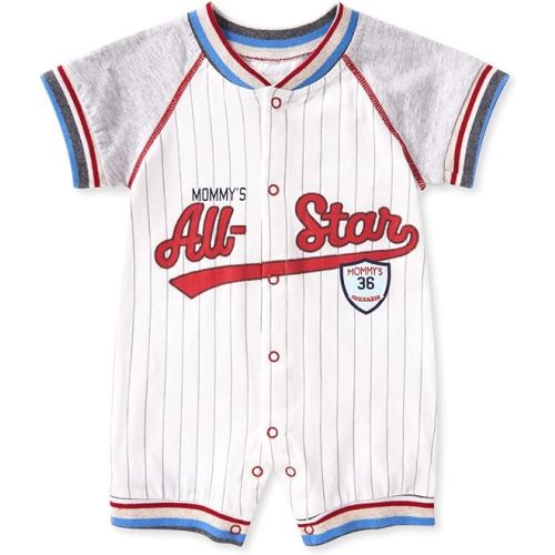 pureborn Baby Boy Romper Cotton One-Piece Summer Outfit 0-24 Months