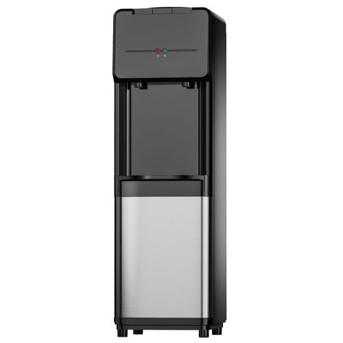 Simzlife Freestanding Water Dispenser, Hot & Cold Water, Top Loading, Child Safety Lock, for 3-5 Gallon Bottle, Removable Water Tray, for Office/Home