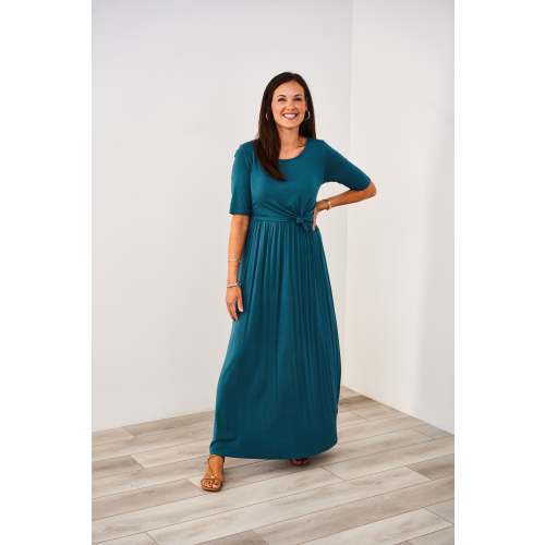 Latched Mama Front Knot Nursing Maxi Dress