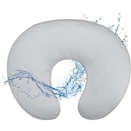 Hooyax Baby Waterproof Nursing Pillow Cover, Stretchy Nursing Covers for Breastfeeding Pillows, Adorable Infant Feeding Pillow Slipcover for Baby Boy and Girls (Grey)