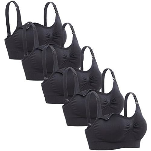 Womens Seamless Nursing Bra Sleeping Maternity Bralette for Breastfeeding Pack of 3