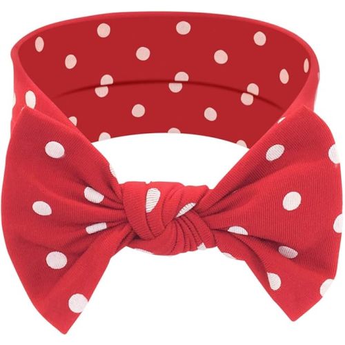 Cotton Handmade Hairband with Bow - Red w/ Dots
