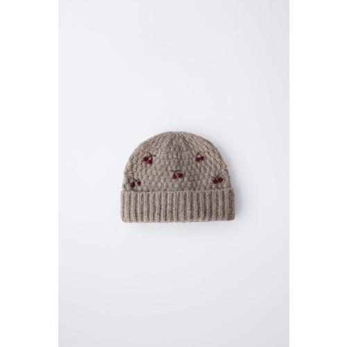 CHERRY KNIT HAT - Sand | ZARA United States