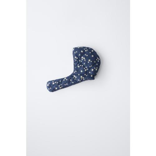 DAISY PRINT QUILTED HOOD - Navy blue | ZARA United States