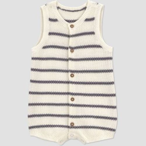 Carter's Just One You® Baby Striped Sweater Romper - Ivory 3M