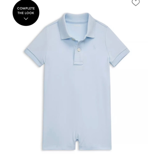 Boys' Polo Shortall - Baby Blue