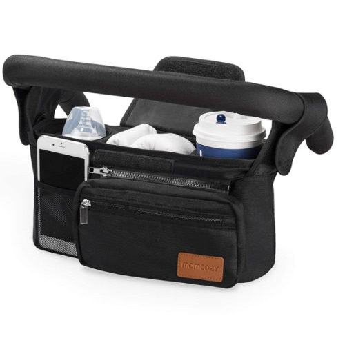Momcozy Universal Stroller Organizer with Insulated Cup Holder Detachable Phone Bag & Shoulder Strap, Fits for Stroller like Uppababy, Baby Jogger, Britax, BOB, Umbrella and Pet Stroller