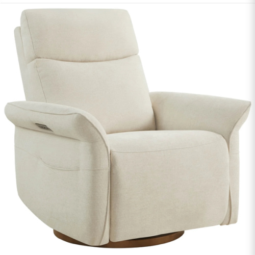 Vinca Modern Power Swivel Glider Recliner with Power Lumbar & Headrest