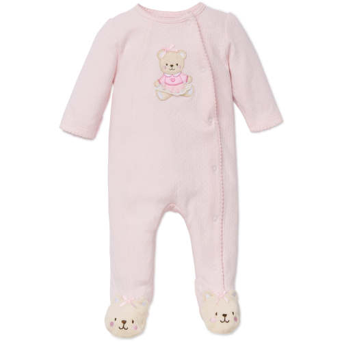 Pink Bear Footed One-Piece