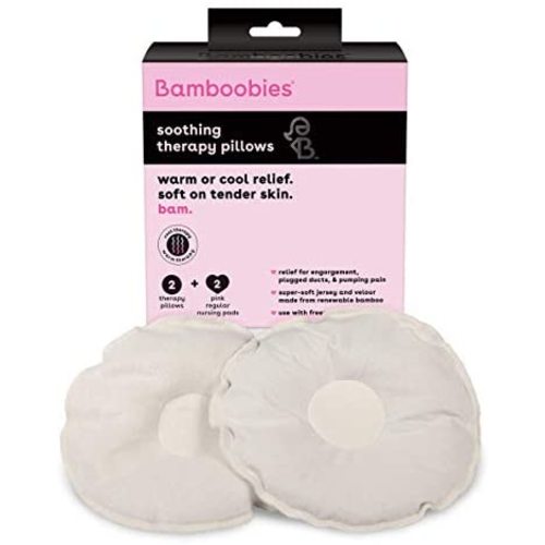 Bamboobies Soothing Nursing Pillows with Flaxseed, Heating Pad or Cold Compress for Breastfeeding