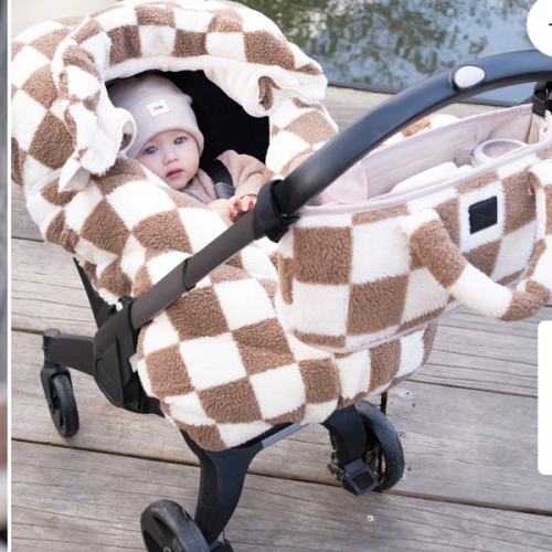 Car Seat Cocoon - Checker Berber