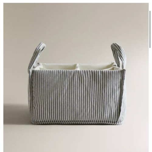STRIPED BABY CLOTHES ORGANIZER WITH HANDLE